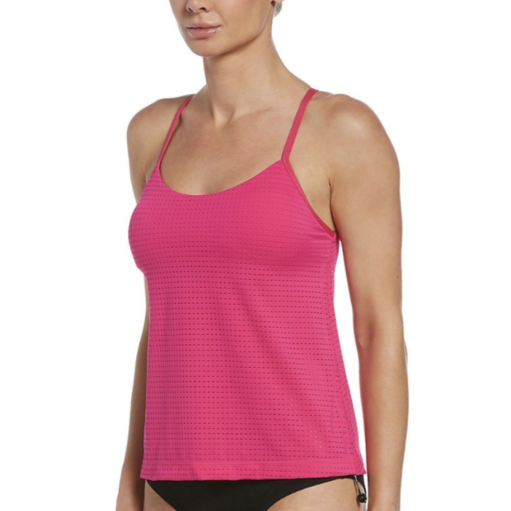 NWT Medium NIKE Essential Tankini + High Waist Bottom in Pink Prime